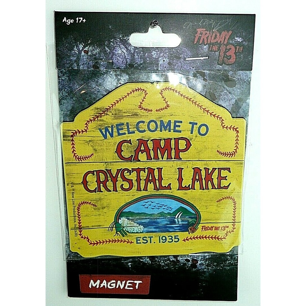 Friday the 13th Magnet Camp Crystal Lake Sign Jason Voorhees Kitchen Halloween